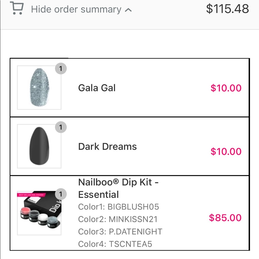 Nailboo starter kit with additional two colors